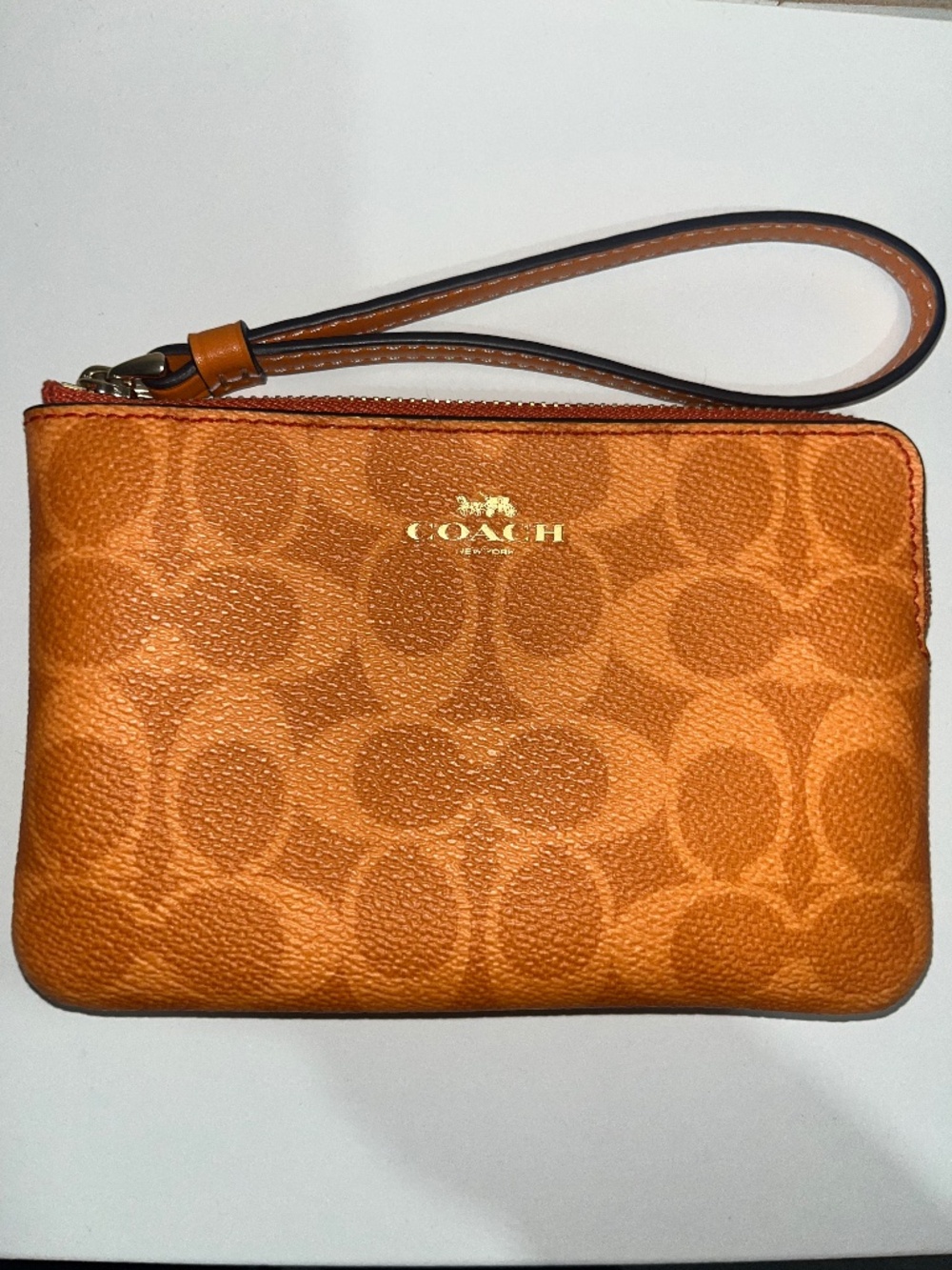 Coach Signature Canvas Wristlet